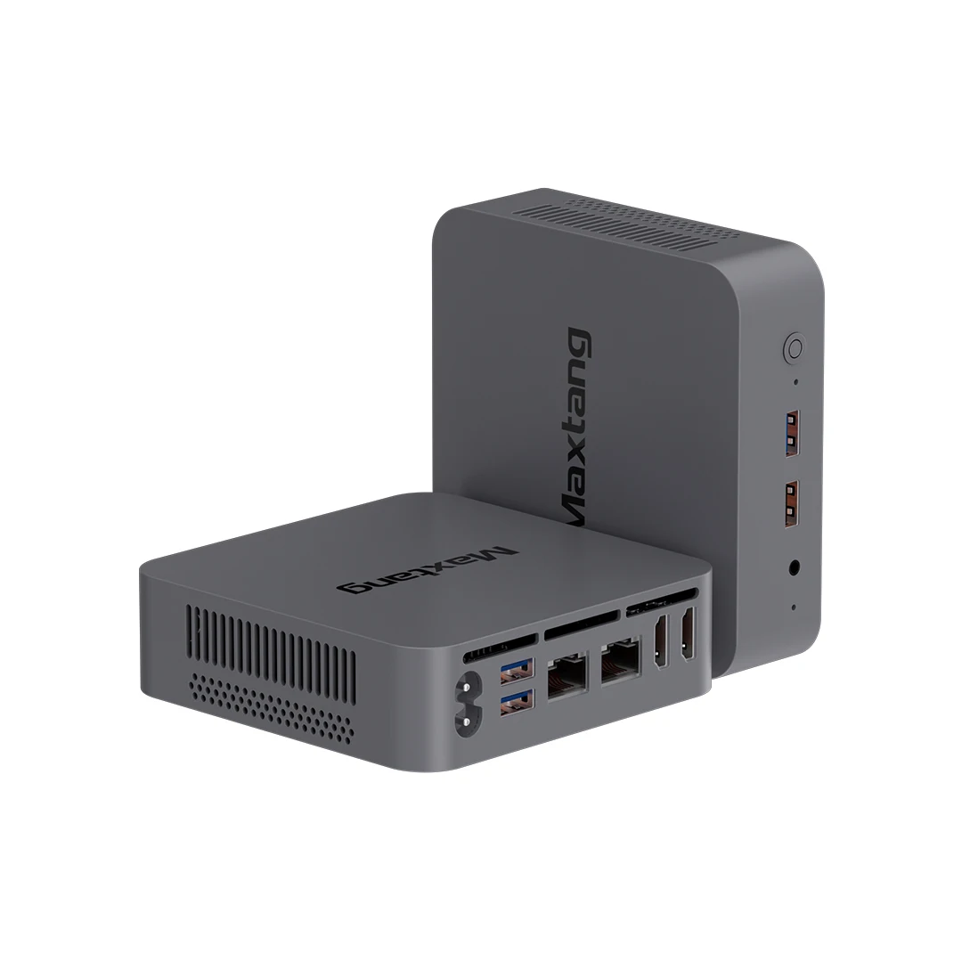 Maxtang N100 Mini PC Intel 12a geração 16G RAM 512G SSD Windows 11 Pro Gaming Computer PC com 2 HDMI e alimentação CA direta