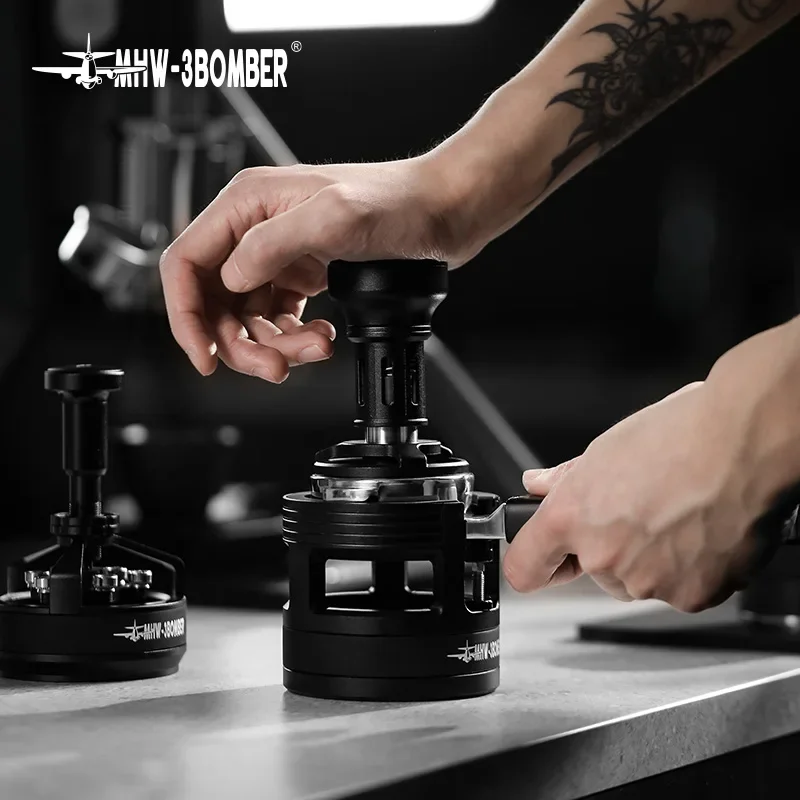 MHW-3BOMBER 58mm Portafilter Holder Coffee Filter Rack Mat Stand Distributor Tamper Station Accessories Espresso Barista Tools