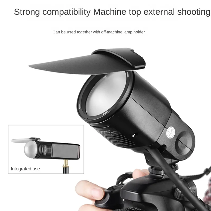 AK-R12 بطاقة ترتد رأس فلاش مستدير لسلسلة فلاش Godox H200R V1، V1-S، V1-N، V1-C، AD200 Pro، AD200 لوحة تظليل A002