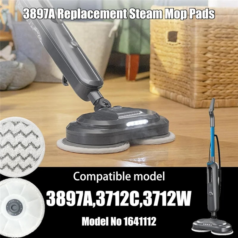 

Подушечки для швабры LICE для Bissell Spinwave Smartsteam, паровая швабра 3897A 3712C 3712 Вт, вращающиеся сменные подушечки для швабры