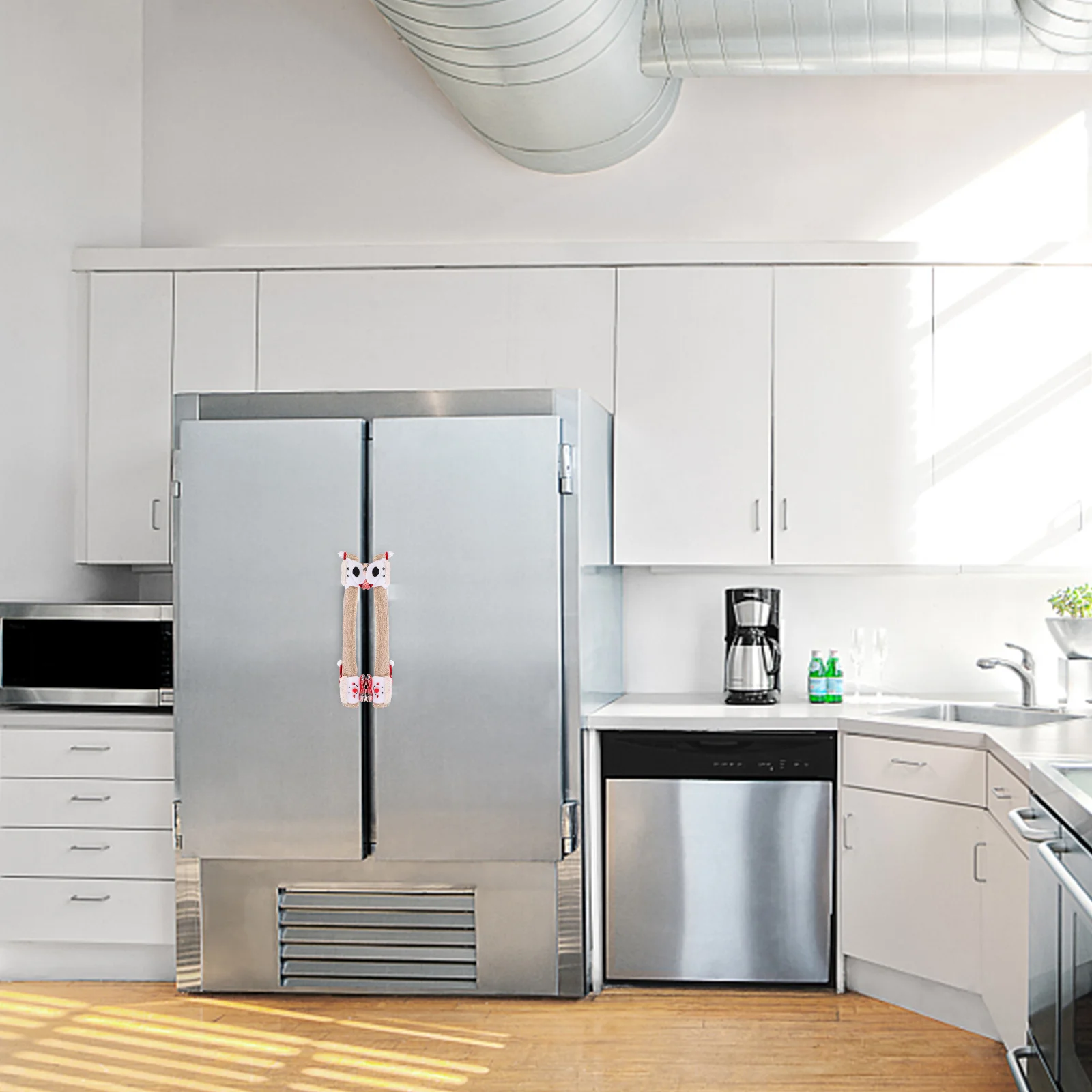 

4Pcs Christmas Fridge Handle Cover Festive Kitchen Decor for Refrigerator Freezer Oven Microwave Knob Protectors Handle Cover