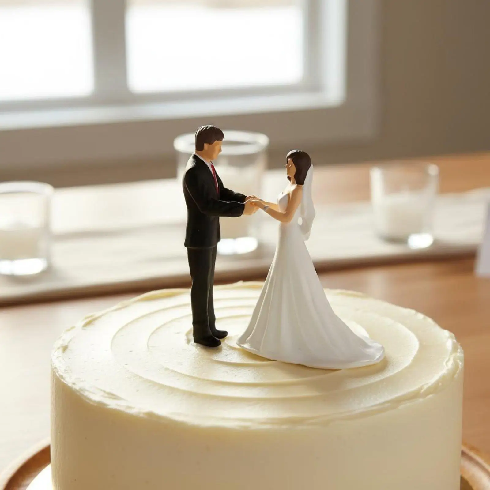 Miniature Wedding Couple Collectible Wedding Couple Miniature Detailed Craftsmanship Bride and Groom Figurine for Collectors,