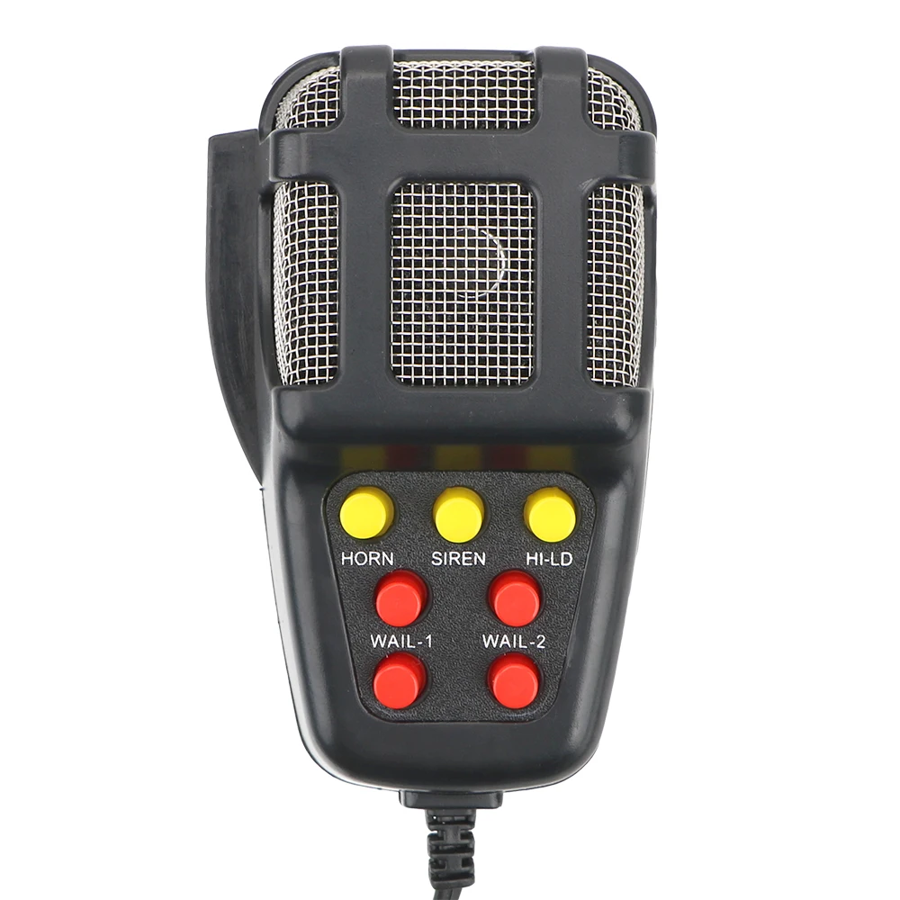 Mic PA System Emergency Amplifier Hooter Speakers Loud Car Horn Police Siren Air Horn Megaphone Tone 12V 100W Car Warning Alarm