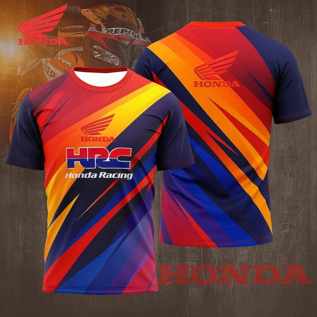 

Футболка Honda Racing Uniform для летних видов спорта на открытом воздухе, быстросохнущий велосипедный трикотаж для мотоциклистов, гонщиков, мотоциклетной одежды