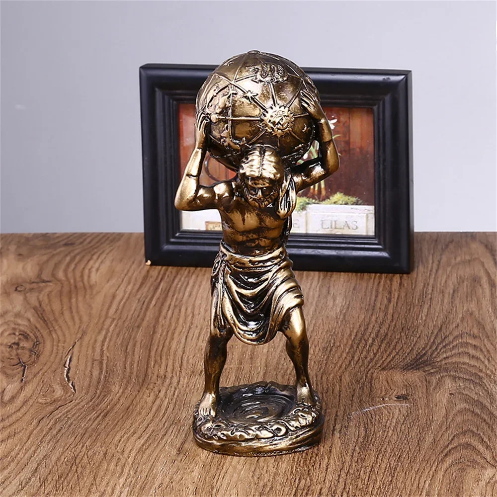 Home Decor Greek Atlas Statue Mythology Decoration Titans God Resin Sculpture Decorations Desktop Vintage Greek Atlas Figurine