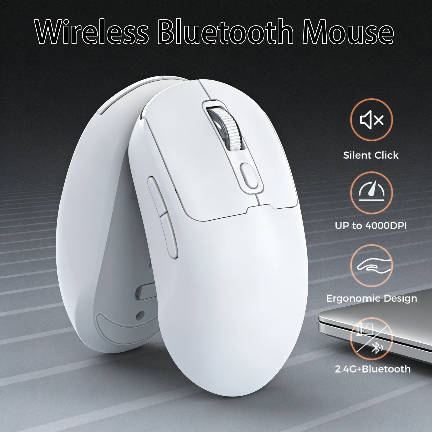 

Bluetooth 5.4 Mouse 2.4G Wireless Mouse Dual Mode Slient Mouse Rechargeable Gaming Mouse Mice for PC Computer Laptop Macbook