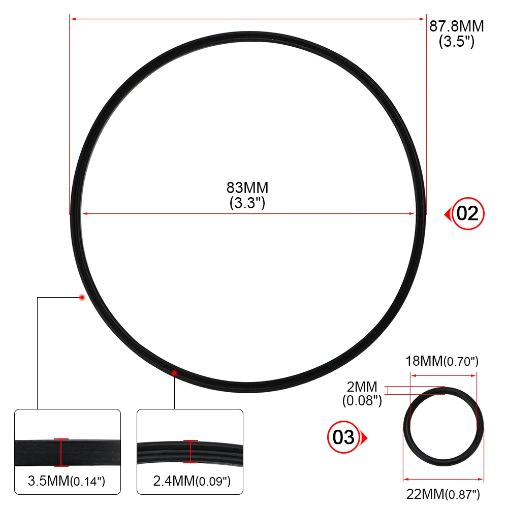 Vacuum Pump Rebuild Seal Kit Gasket Compatible For VW 2.5 L Jetta Beetle Passat Rabbit Golf 07K145100C No More Leak Replacement
