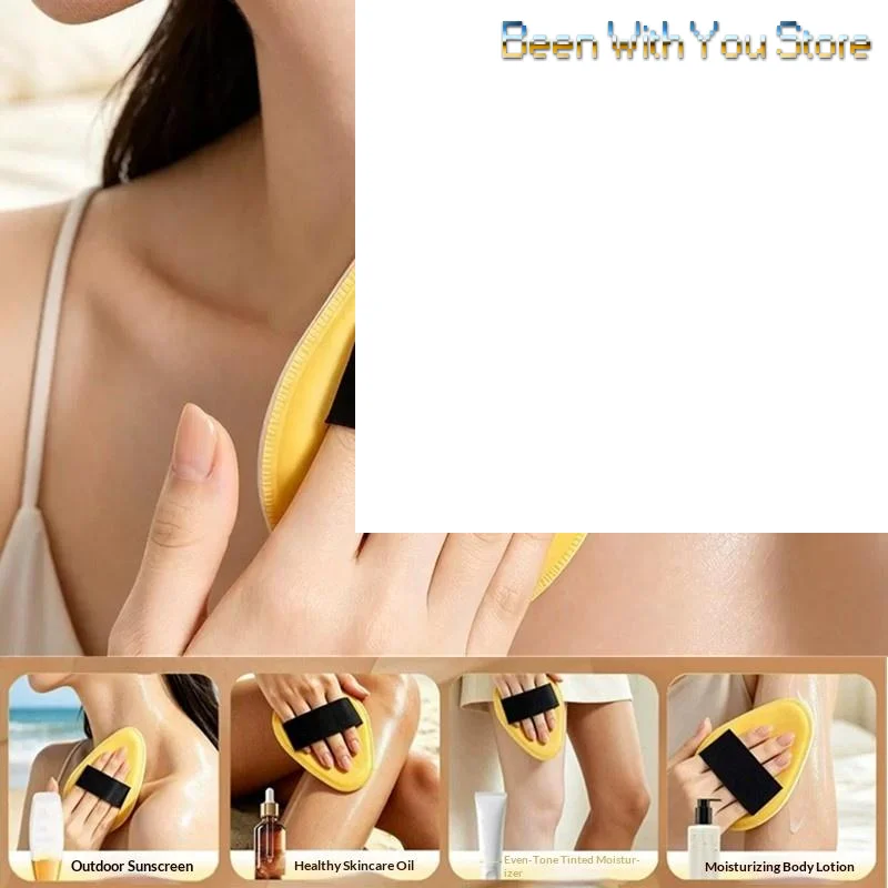 Extra Large Lotion Sunscreen Ointment Applicator Soft Leather Surface Puff Body Cleaner Shower Brush Sunscreen Applicator