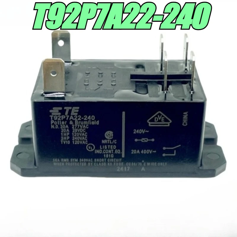 

（Brand New）1pcs/lot 100% original genuine relay:T92P7A22-240 30A/240VAC 6pins