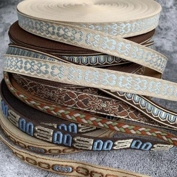 5 Yards 5/8Inch 11MM OR 16MM Maillard Style Geometry Woven Jacquard Ribbon Dress decoration webbing DIY Bow Accessories