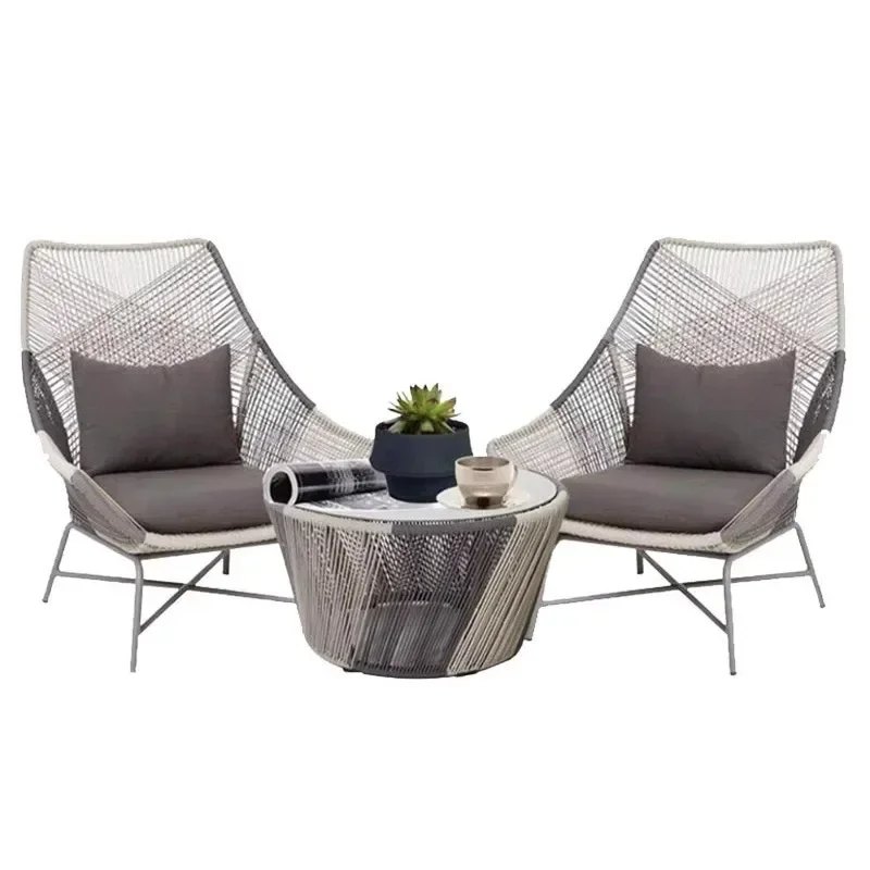 Outdoor rattan leisure sofa combination, rattan chair for villa courtyard