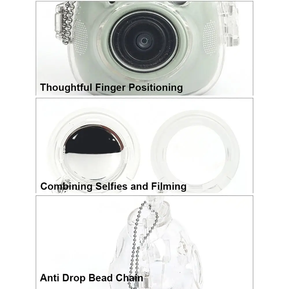 Photography Genie Protective Case Transparent Anti-scratch Selfie Mirror Crystal Shockproof Camera Cover for Fujifilm instax Pal