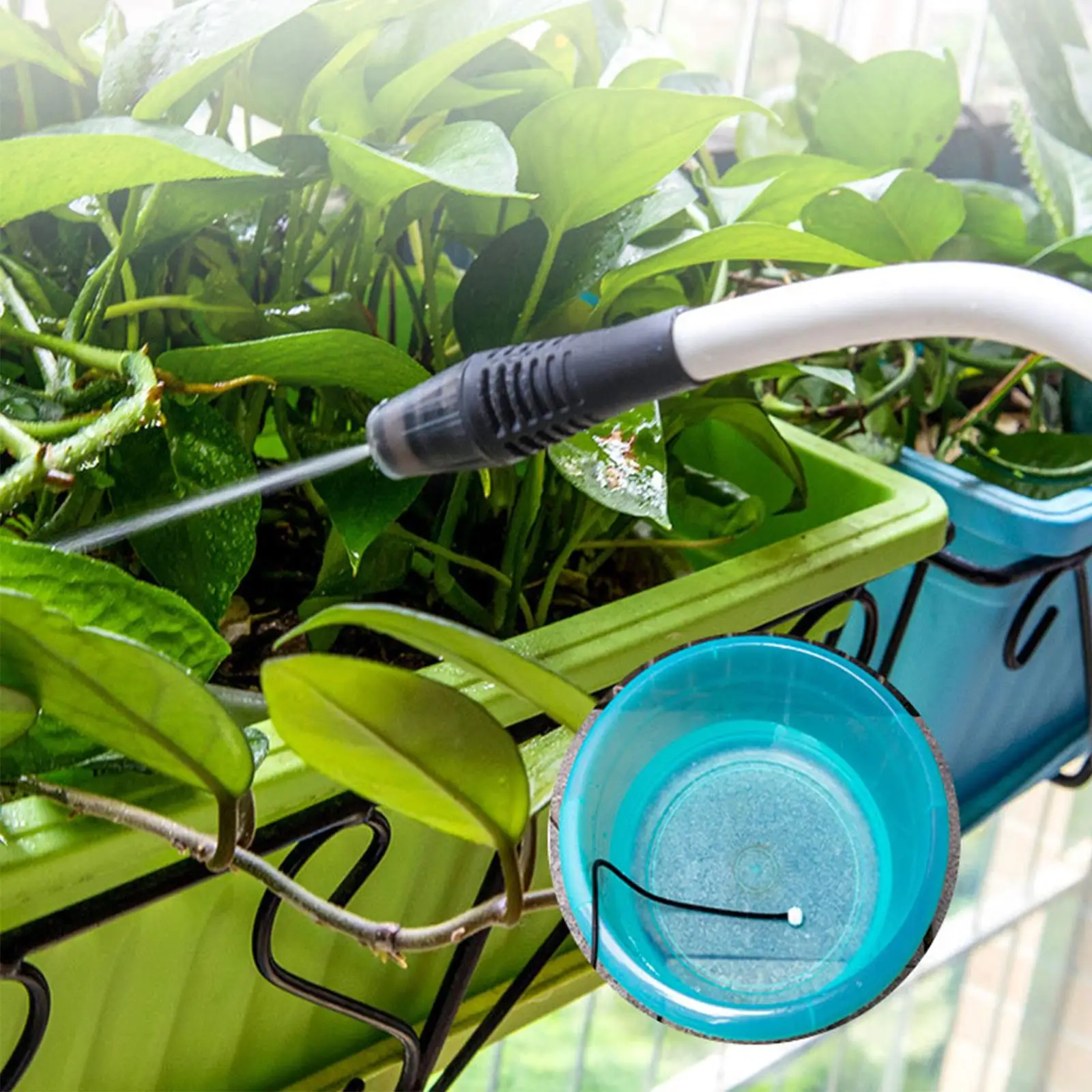 Rechargeable Portable Garden Sprayer Electric Plant Sprayer Watering Spray Wand for Car Weeds Garden Pet Bathing Plant Watering