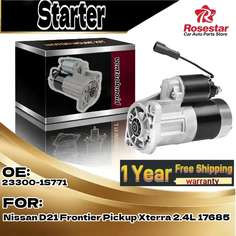 

For Nissan D21/Frontier/Pickup/Xterra (2.4L) | Starter | 17685 | OE 23300-1S771