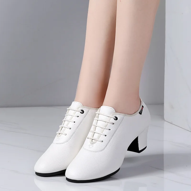 Women New Modern Dance Shoes Girls Standard Dancing Shoes High Heeled Ballroom Latin Dance Shoes for Women 5cm