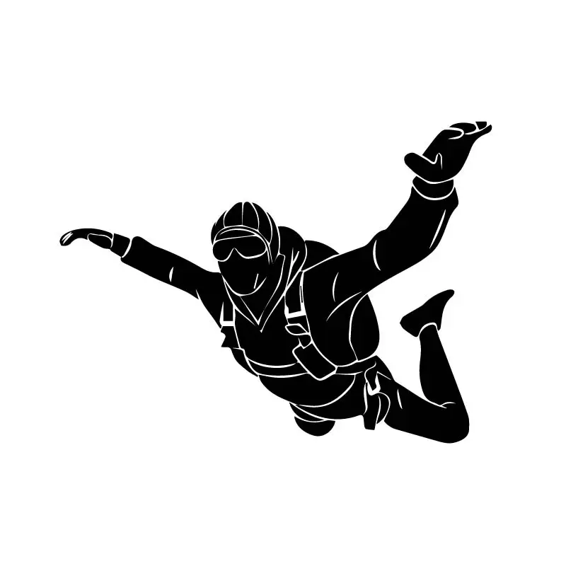 

K256#20x15 CM Car Sticker Nervous Parachute Flying Sport Pattern Waterproof Vinyl Decal Car Accessories Pegatinas Para Coche