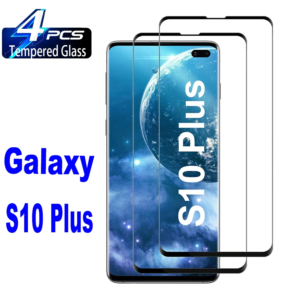 

2/4 шт. 3D изогнутое закаленное защитное стекло для Samsung Galaxy S10 Plus