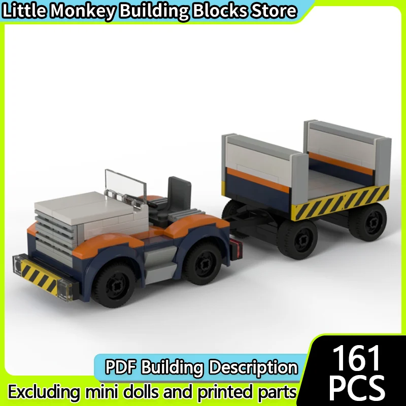 

Конструктор City Car Model MOC: Классическая городская тележка для багажа, модульная технология, развивающая игрушка для детей, подарок на праздник, набор для сборки