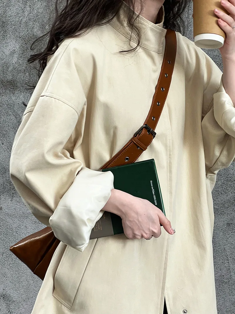 LANMREM Temperament Short Trench For Women Lapel Single Breasted Solid Color Pockets Design Coat 2026 Spring Autumn New 2Z2225 24 IMG_7907(20230920-152555).jpg