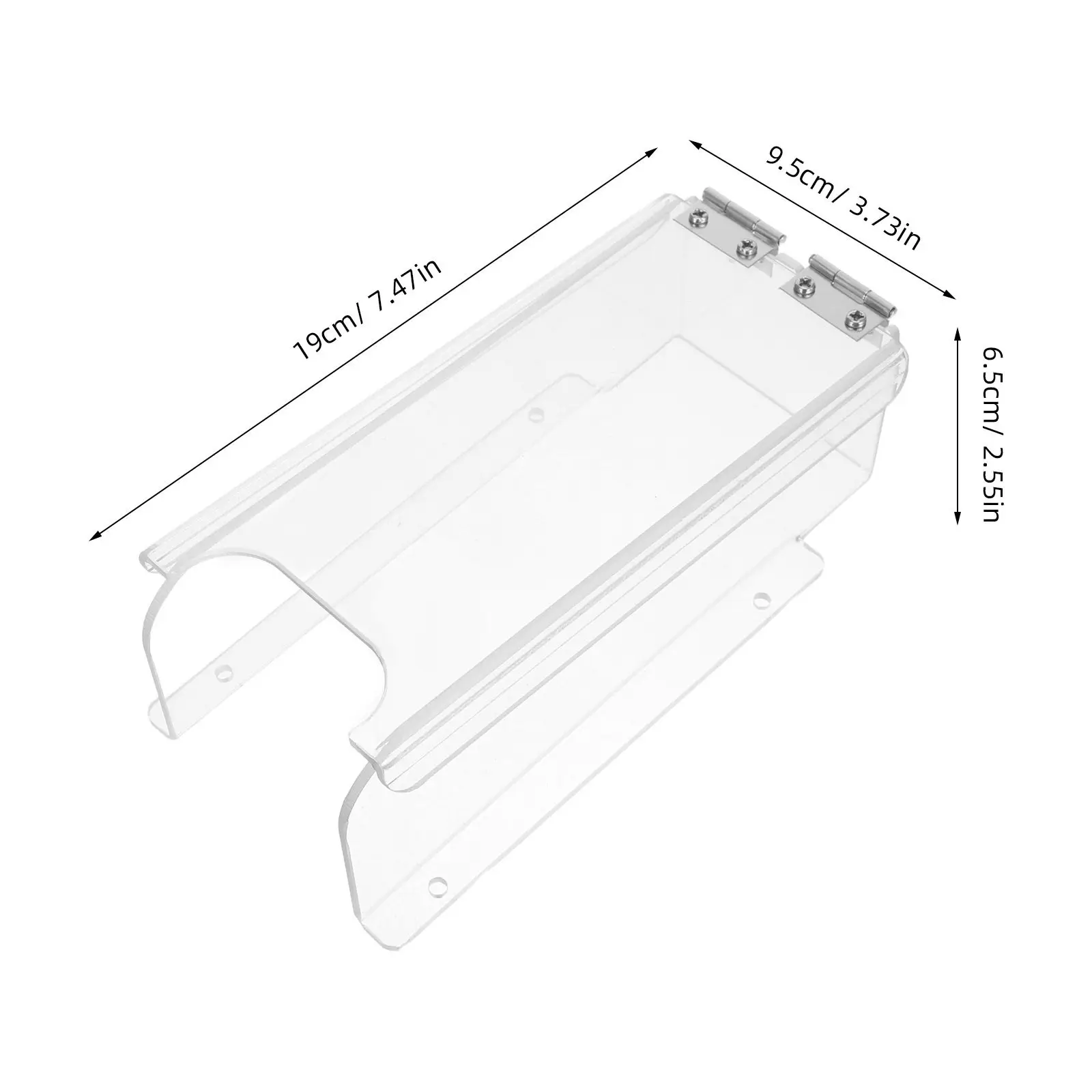 Outdoor Doorbell Cover Clear Waterproof Flip Cover Electronic Lock Rain Protection Plastic Keypad Access Control Enclosure Front
