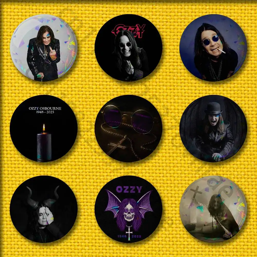 

O-Ozzy Osbourne Badges 75mm 25mm 44mm 32mm 58mm Round Pin Brooch Souvenir Clothes Cosplay Gift Accessories