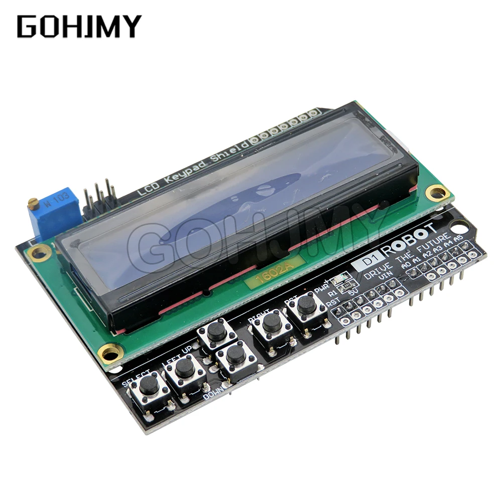 Lcd1602 1602 azul/amarelo verde lcd módulo de tela 16x2 caracteres display lcd pcf8574t pcf8574 iic i2c interface 5v para arduino