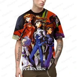 Neon Genesis Evangelion T-Shirt masculina, Roupas Hip Hop, Tendência extragrande, Y2K Moda Tshirt, Tendência Hip Hop, Streetwear, 2024