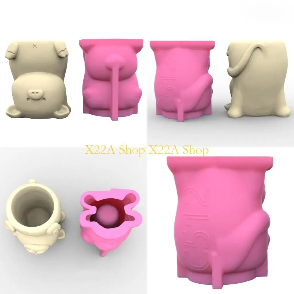 unique-pig-silicone-mold-planter-epoxy-resin-mold-garden-figurines-outdoor