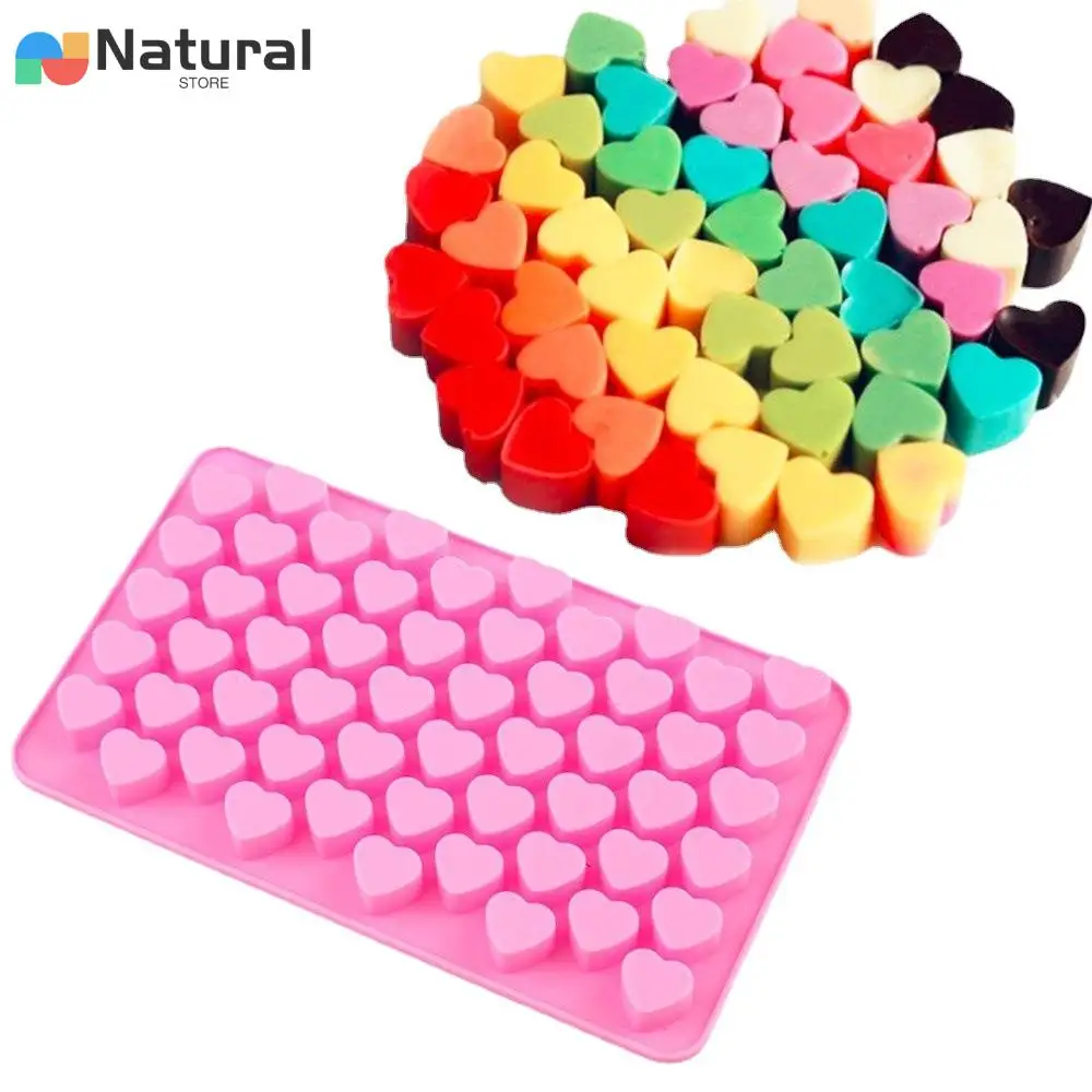 55 Small Heart Shaped Silicone Cake Mold Heart Chocolate Pastry Molds DIY Baking Decoration Kitchen Ice Cube Crystal Epoxy Mould