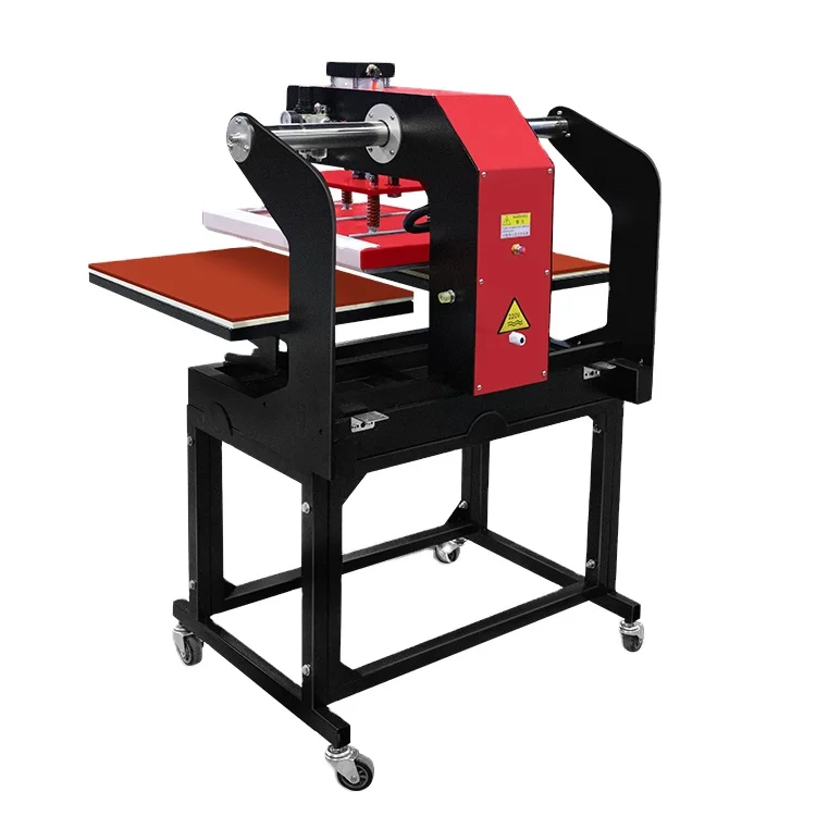 Intelligent Dual Worktable Pneumatic Heat Press Transfer Machine Big Size for T-shirt Printing in Shops
