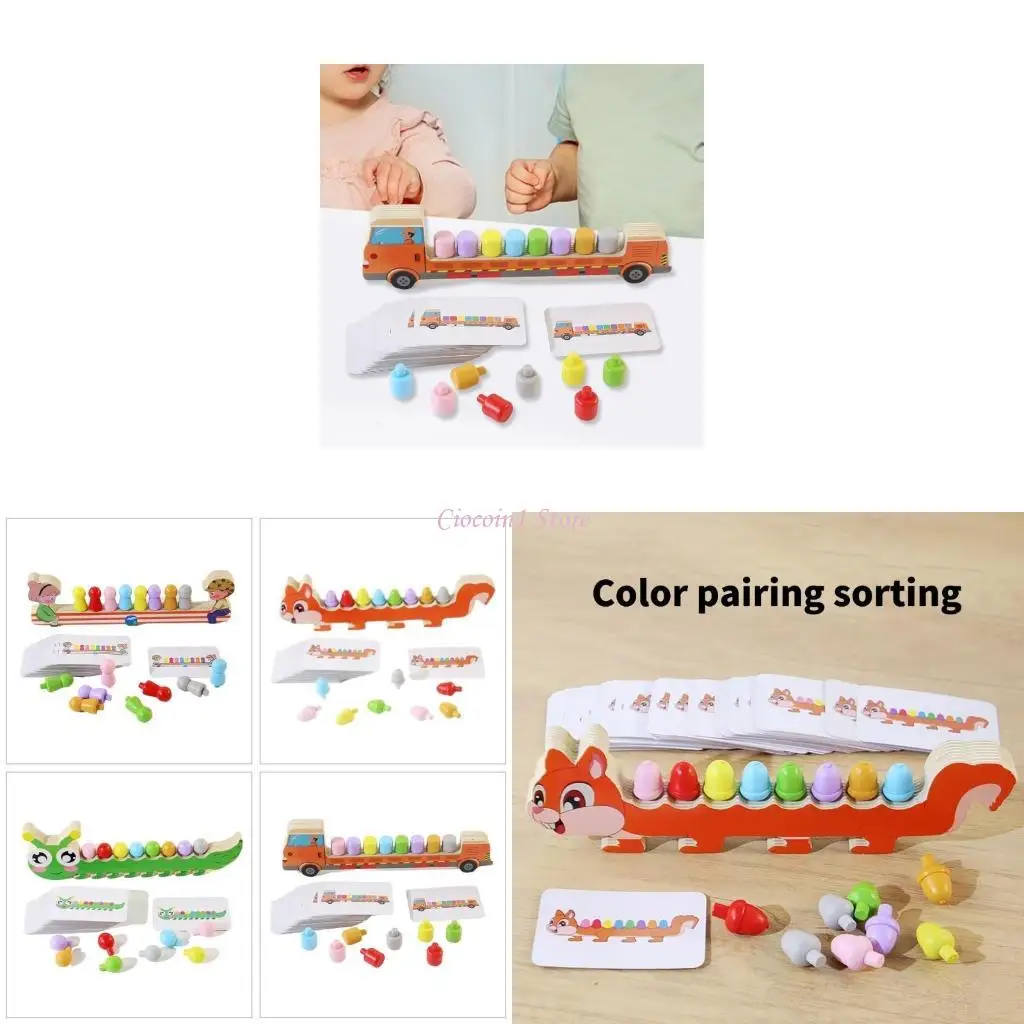 Y1ub Cartoon Farbpaarung Logisches Denken Spielzeug für Kleinkind Early Learning Education