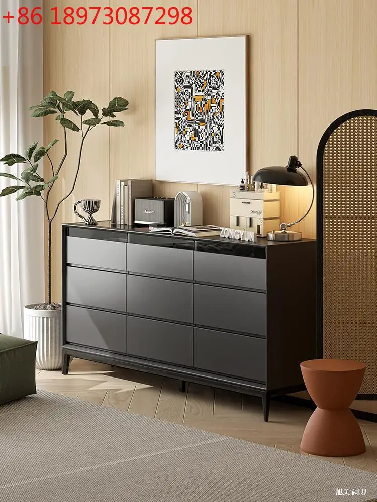 Pure solid wood simple living room bedroom password lock locker wall