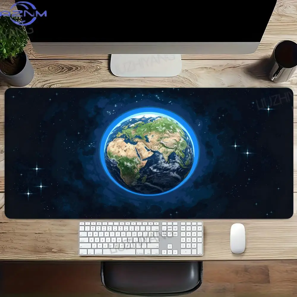 Space Earth Mouse Pad 50X100 Large XXL Computer Office Game Table Mats Rubber Anti-slip Gaming Keyboard Mousepads Long Desk Pads