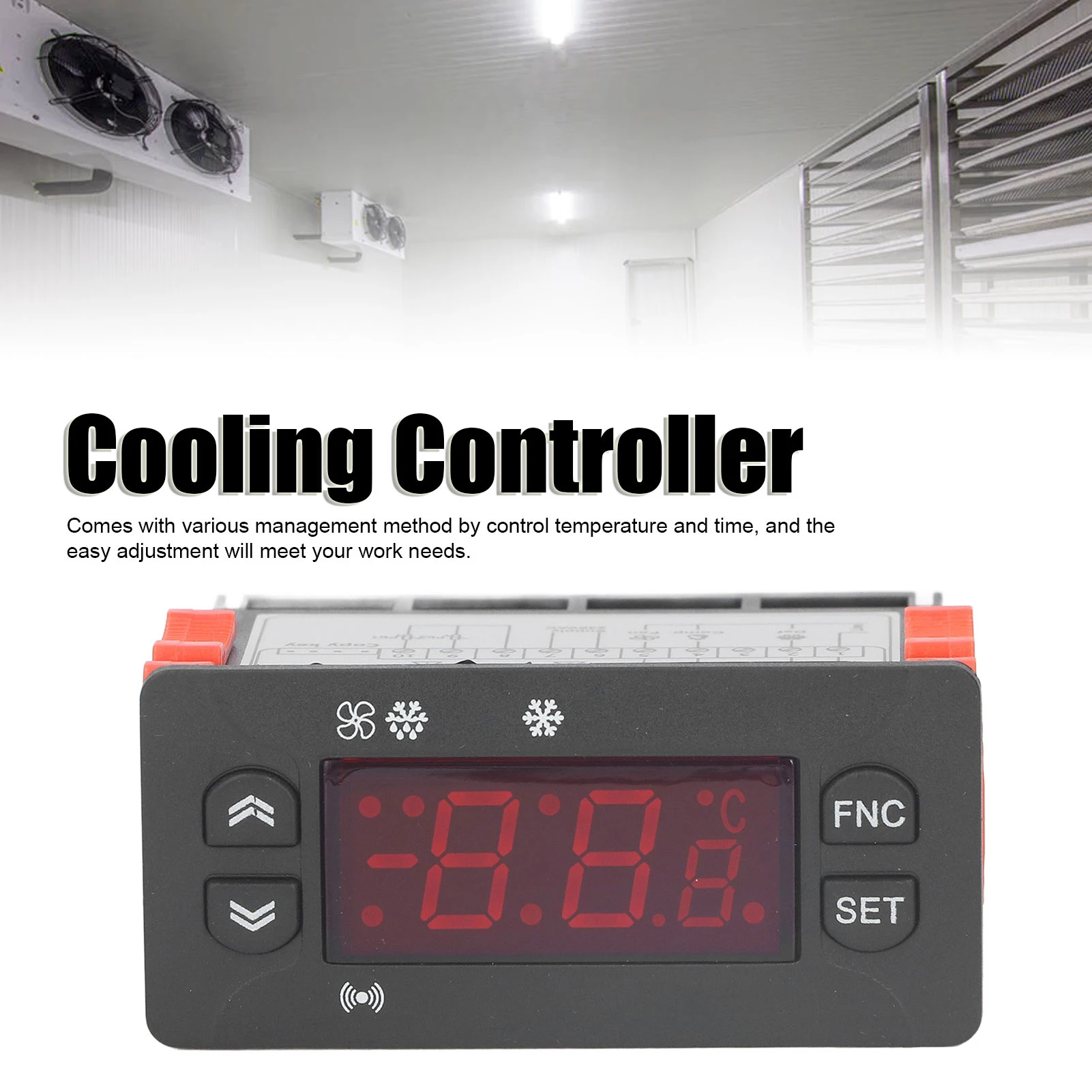 Controlador de temperatura Fahrenheit Celsius pantalla Digital conmutable Sensor NTC termostato 230V AC para refrigerador