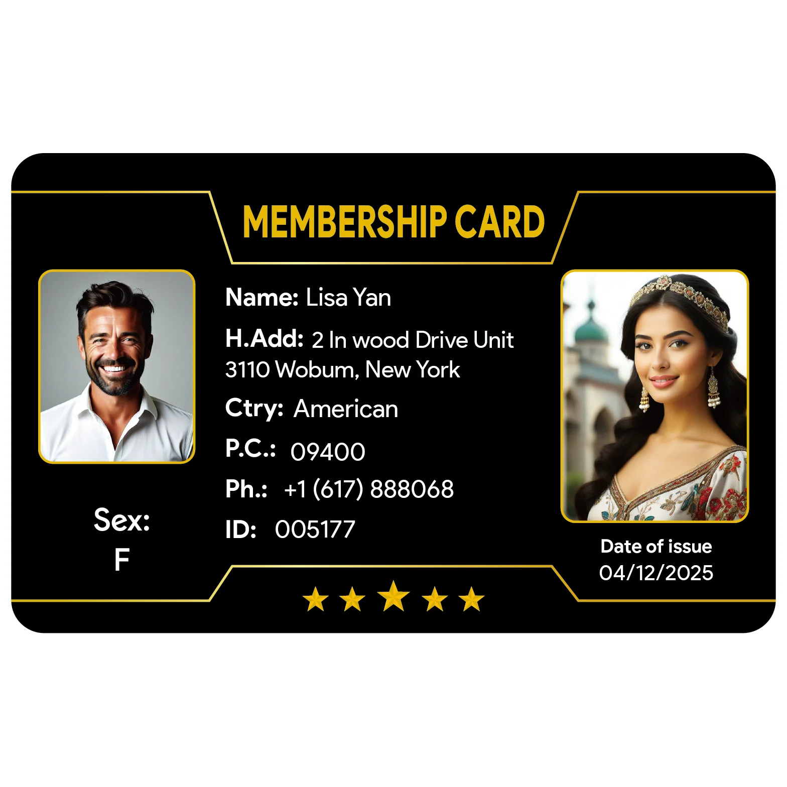 Custom 1 PCS Fan Club Membership Card PVC Plastic VIP Loyalty Card for Influencers Supporters