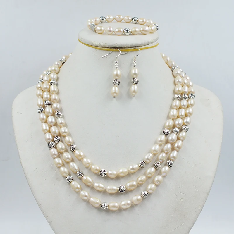 

3 rows. 7MM natural pink freshwater pearl necklace/bracelet/earrings. Luxury women's wedding jewelry set