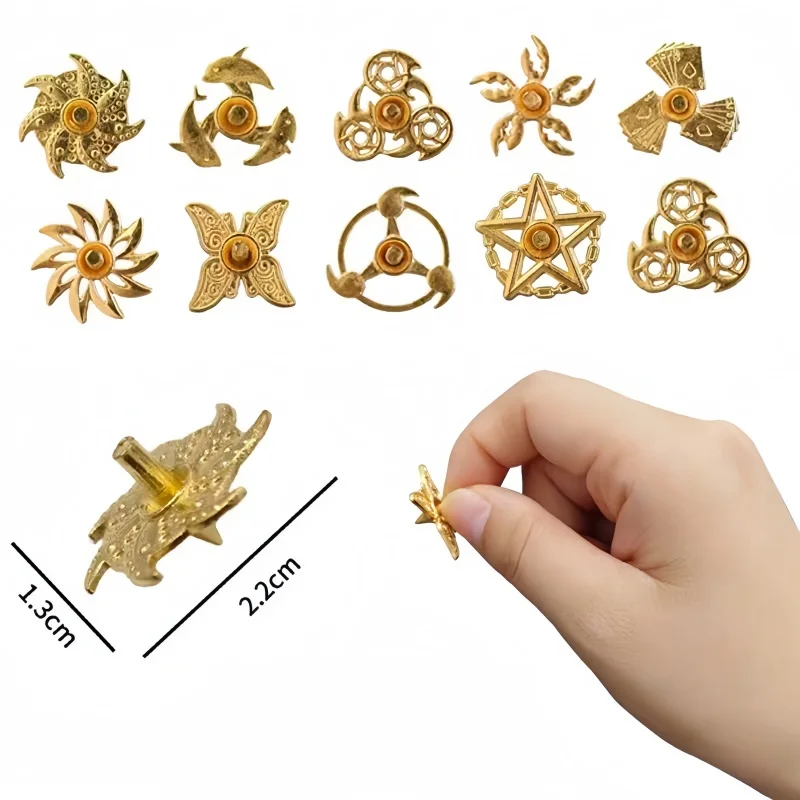 10pcs Mini Metal Alloy Fingertip Gyroscope Spinners Party Color Spinning Toys Spinning Gyroscopes Party Stress Relief Gifts