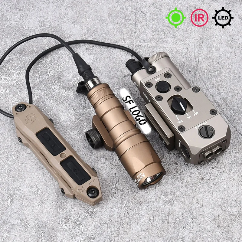 WADSN CQBL 1 Metall Rot Grün Blau IR Laser M300 M600 SF Weiße LED-Taschenlampe Dual Control Druckschalter Passend für Picatinny-Schiene 9