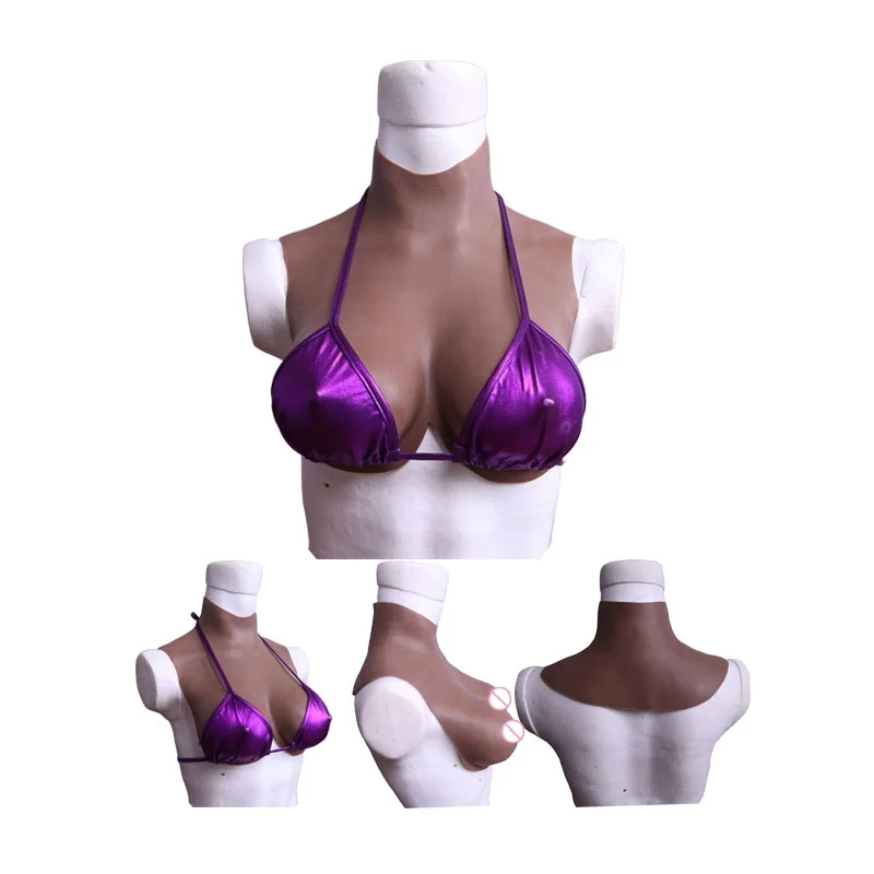 

Plump Silicone Breast Forms Bodysuit Tights Crossdresser Transgender Cosplay Fake Boobs Plate for Mastectomy Masquerade Gay
