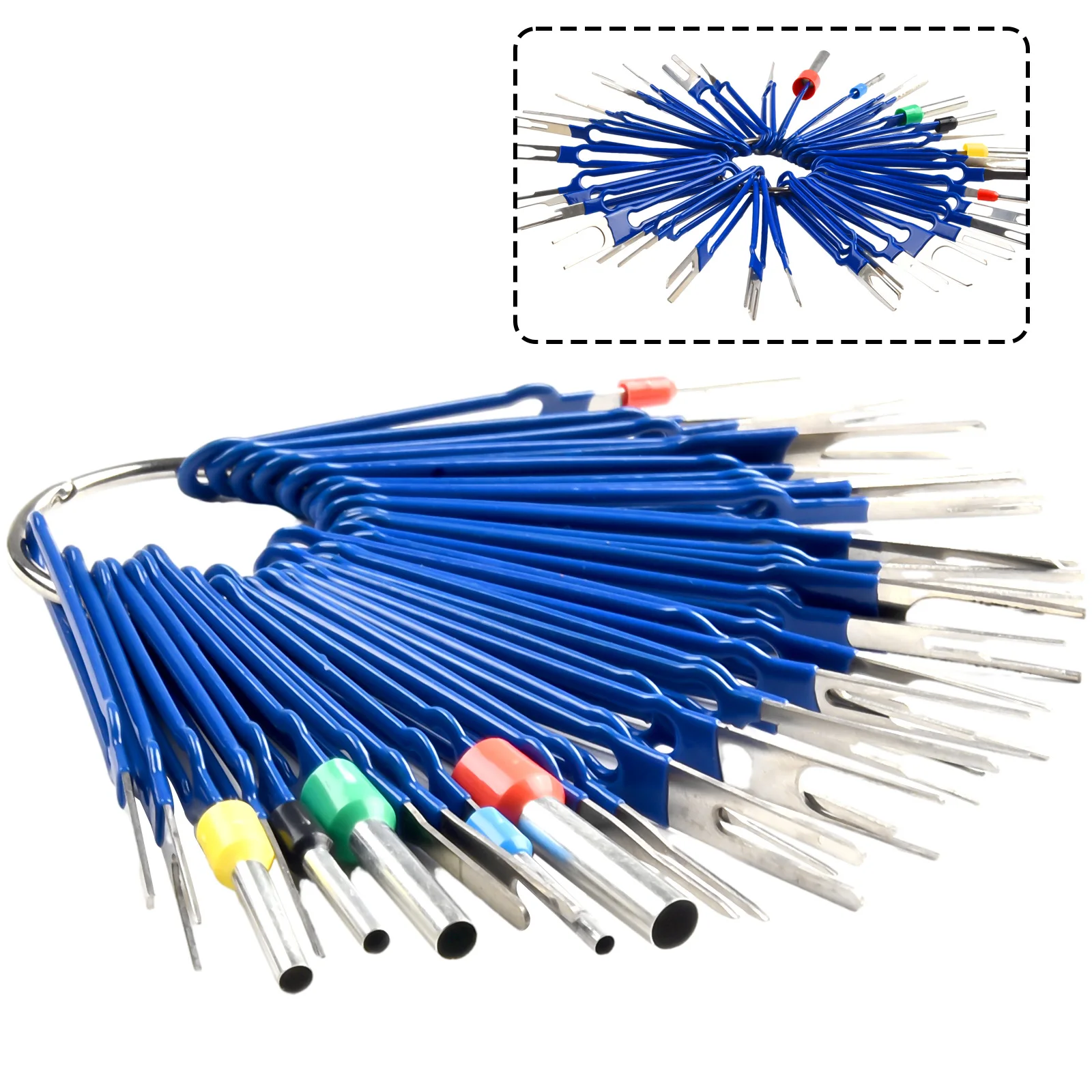 36Pcs Terminal Removal Tool Kit Depinning-Tool Electrical Connector Pin Removal  Parts  Accessories Stainless Steel 301