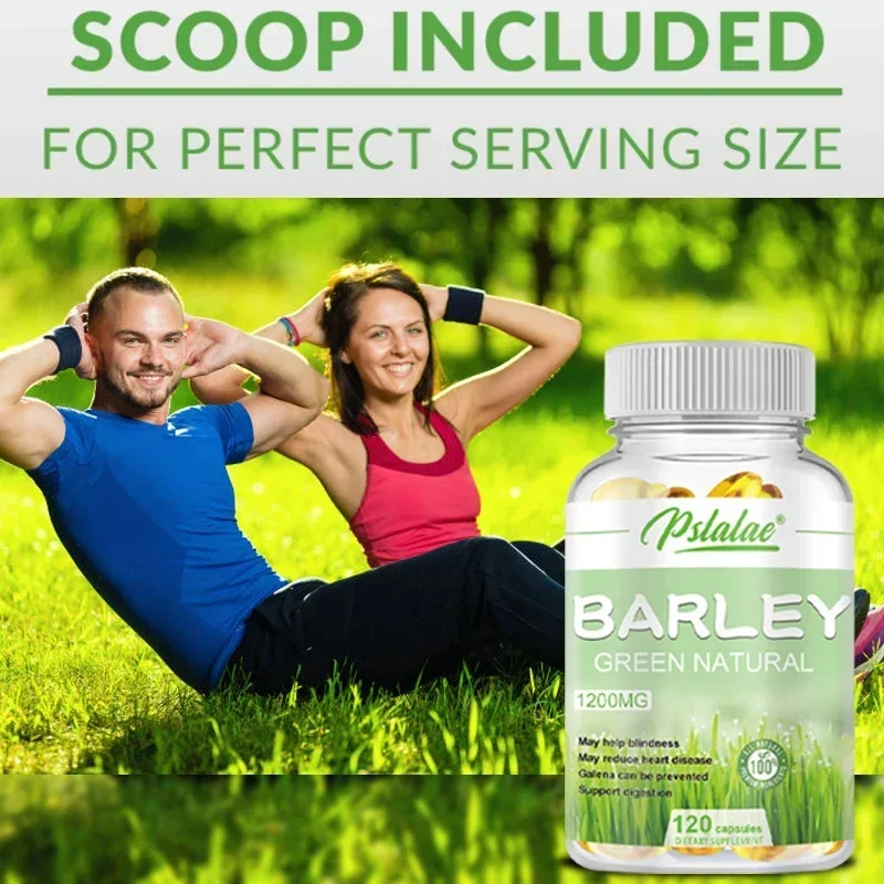 

Barley Grass Capsules - Supports Heart, Cardiovascular & Digestive Health, Antioxidant Protection, Immune System Boost, Non-GMO