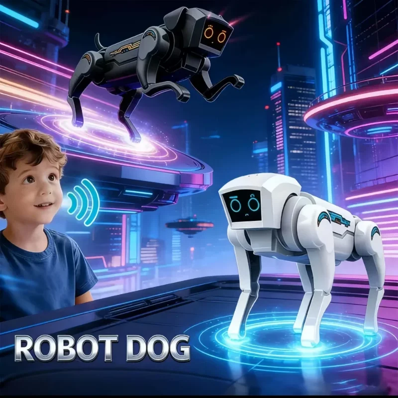 Remote-Controlled Mechanical Dog and Mechanical Cat DIY Assembly Walking Mechanical Dog Pet Children's Toy for Boys and Girls