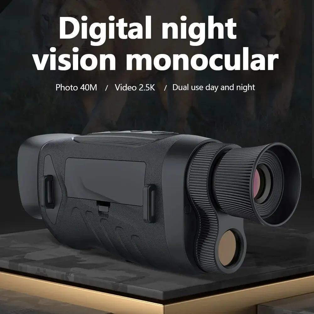 Digital Night-Vision Monocular 40MP 2.5K Infrared Telescope 984ft Night-Vision Distance 6X Optical Magnification 8X Digital Zoom