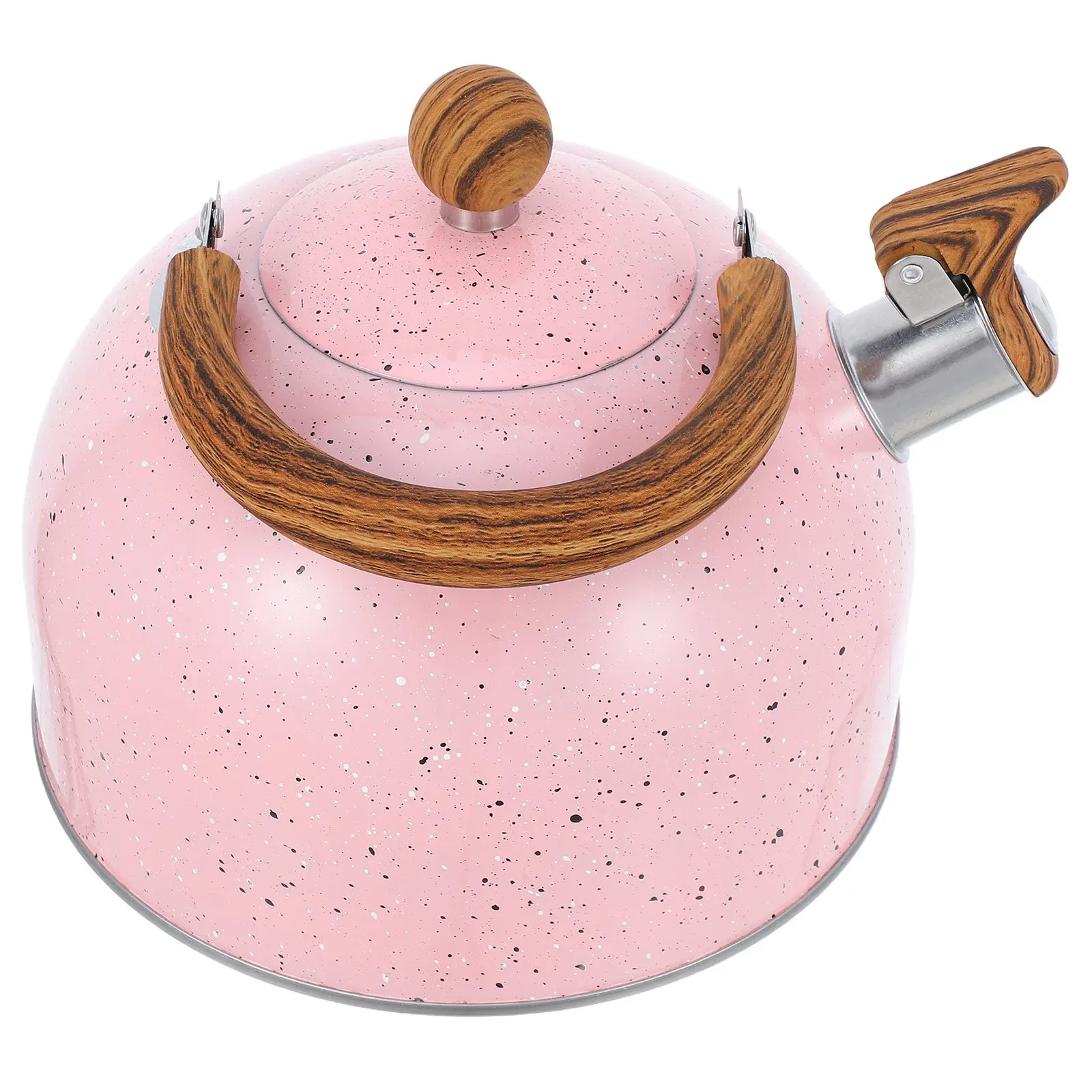 3L Whistling Tea Kettle Stainless Steel Stovetop Kettle for Induction Hob Gas Stove Electric Cooktop Foldable Handle Camping