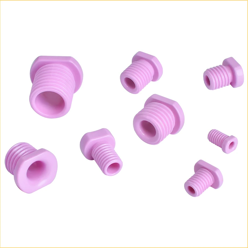 10pcs Multiple Models with Threaded Ceramic Eyes Aluminum Oxide Ceramic Screws Hollow Threaded Coils and Wire Connectors