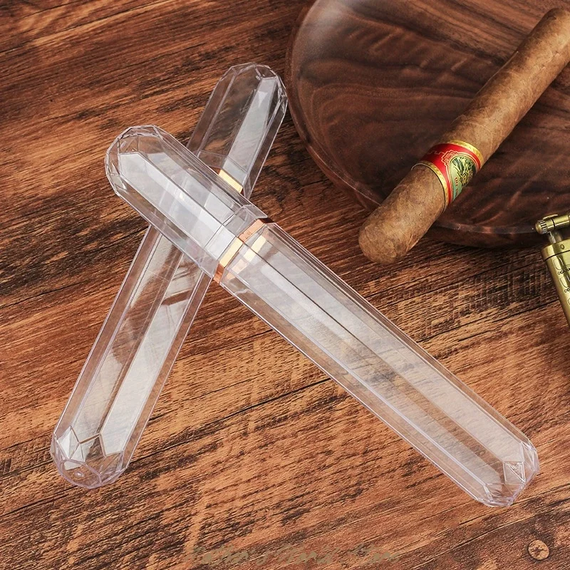 

1/3/5PCS Acrylic Travel Cigar Tube Fashion Humidor Holder Cigar Case Portable Storage Clear Storage Box Cigar Accessories Box