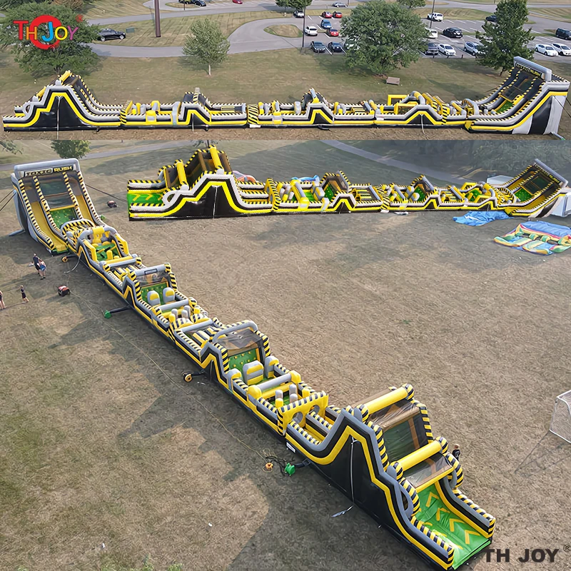 อุโมงค์วิ่งขนาดยักษ์ 50 มล. บ้านตีกลับหลักสูตรอุปสรรคทําให้พองขนาดใหญ่สําหรับการเล่นสนุกสนานกลางแจ้ง