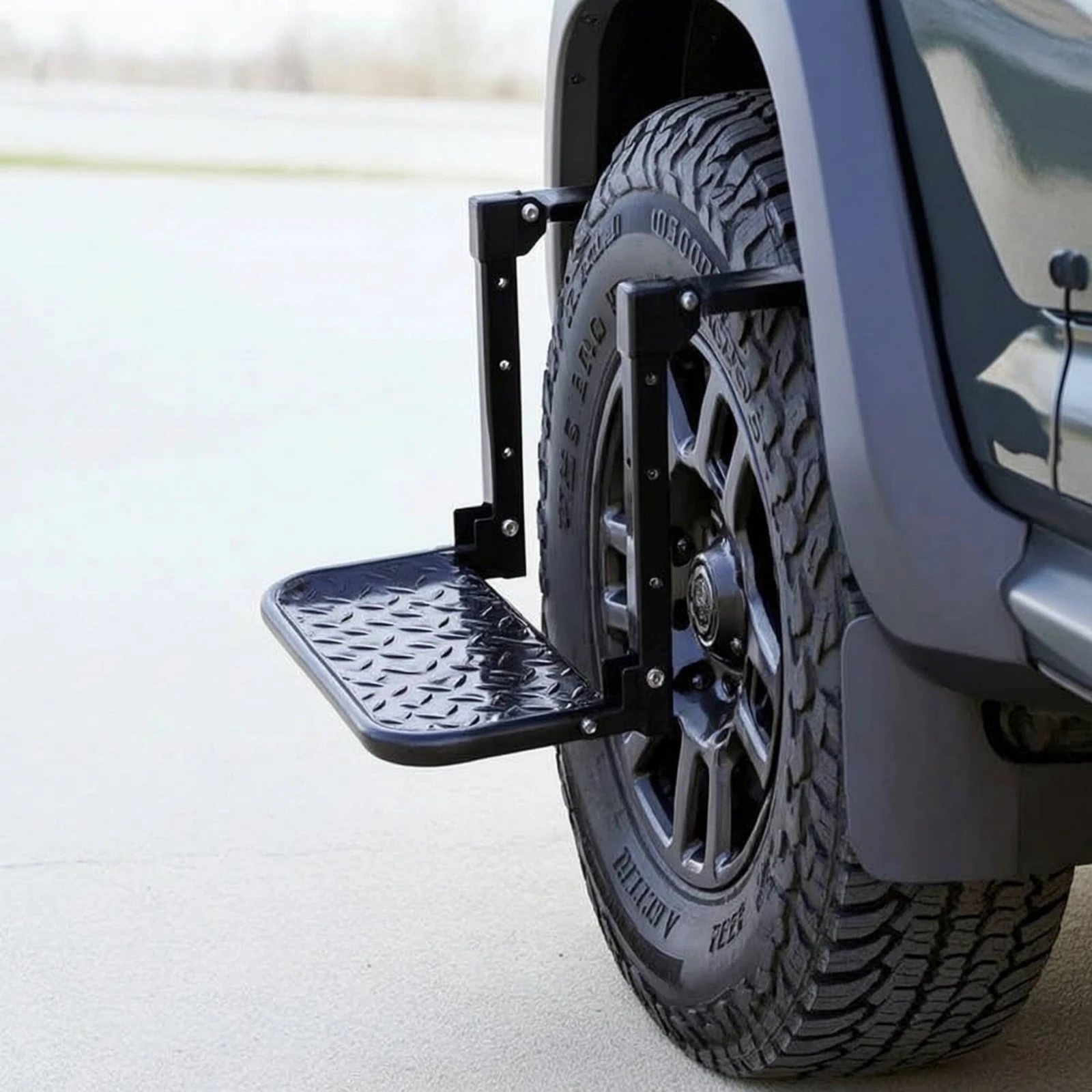 Tire Step with Rectangular Platform Long-Lasting Adjustable Tire Step Stable Portable for SUV Owners, Roof Rack Loading