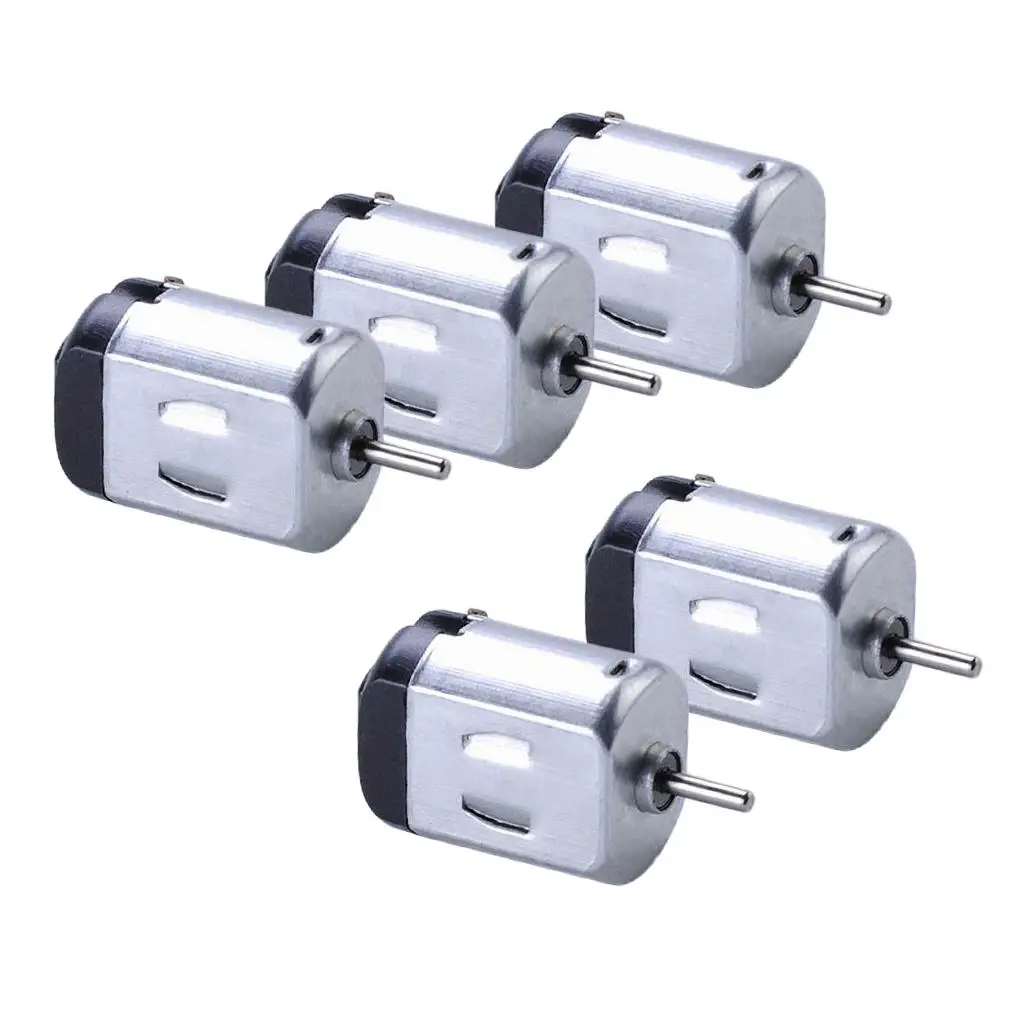 มอเตอร์ไฟฟ้ากระแสตรง 130 ขนาด 6V มอเตอร์ขนาดเล็ก วัสดุโลหะ สำหรับงาน DIY ชิ้นส่วนรถยนต์ โมเดลเครื่องบิน เรือบังคับวิทยุ ระบบขับเคลื่อนสี่ล้อ สำหรับการทดลอง