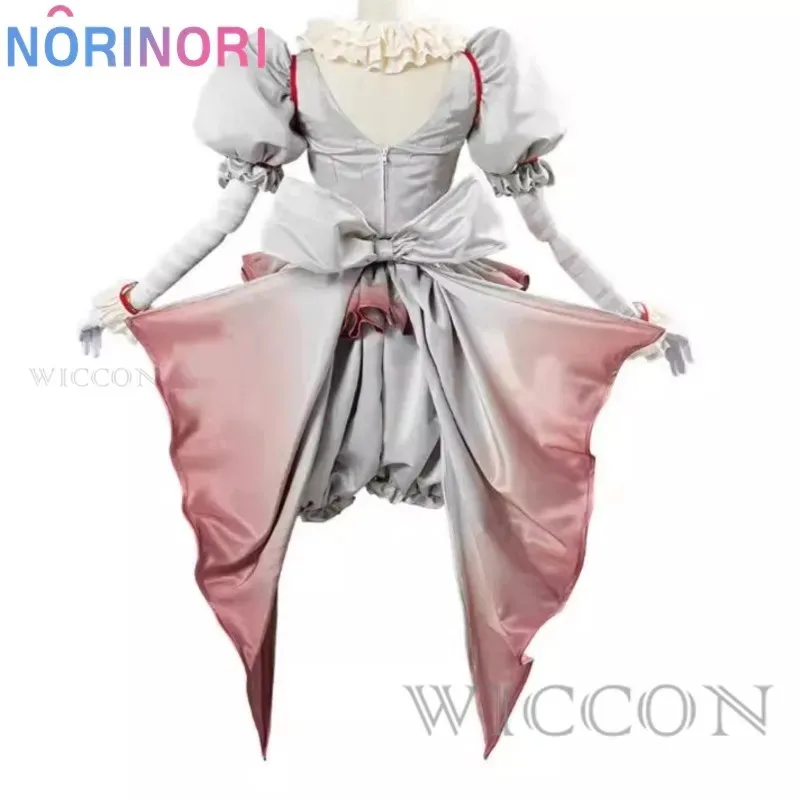 Disfraz de payaso de película Pennywise, disfraz de Genderswap, vestido de Lolita de terror para Halloween, vestido de fantasía para mujer, conjunto completo para fiesta de Carnaval